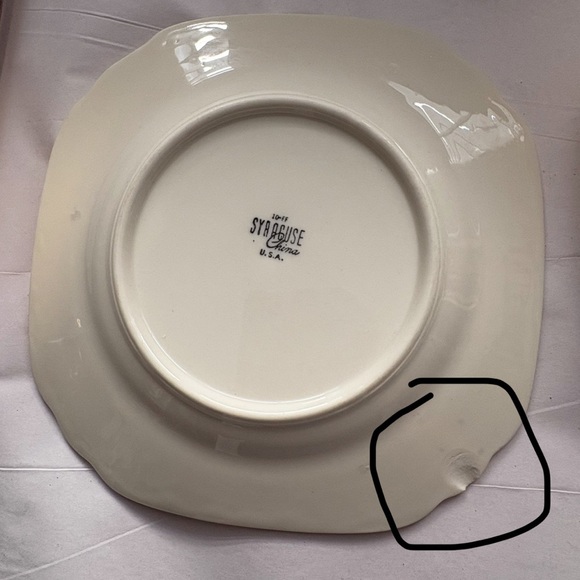 60’Vintage 10-FF Syracuse China 8” Salad Plates Set of 5 Yellow/White/Blue USA - Picture 12 of 14